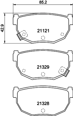 Brake Pad Set, disc brake (MDB1295)