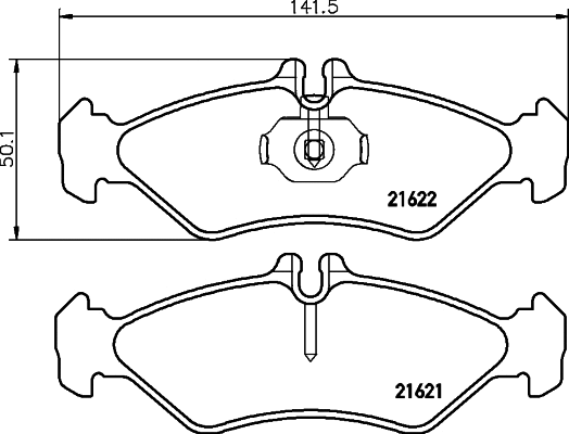 Brake Pad Set, disc brake (MDB1737)