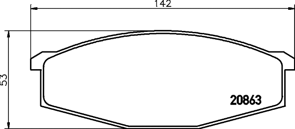 Brake Pad Set, disc brake (MDB1204)