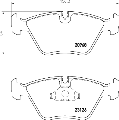 Brake Pad Set, disc brake (MDB1516)