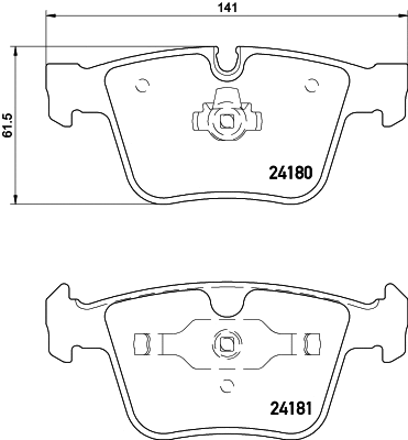 Brake Pad Set, disc brake (MDB2928)