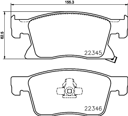Brake Pad Set, disc brake (MDB3845)