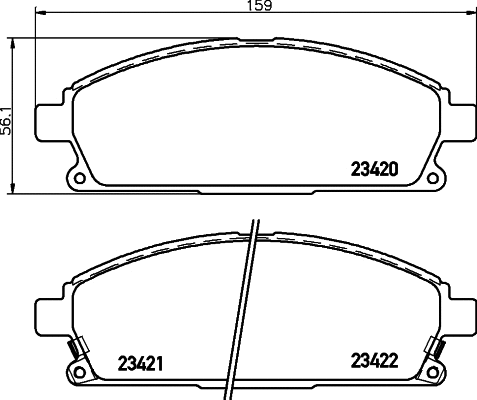 Brake Pad Set, disc brake (MDB1975)