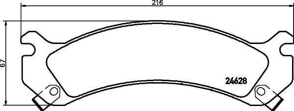 Brake Pad Set, disc brake (MDB2363)