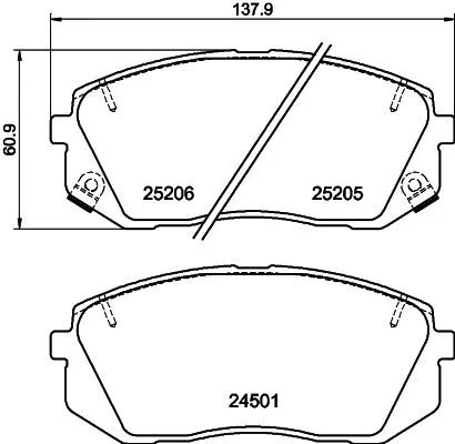 Brake Pad Set, disc brake (MDB3166)