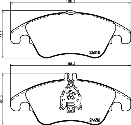 Brake Pad Set, disc brake (MDB2831)