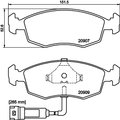 Brake Pad Set, disc brake (MDB1236)