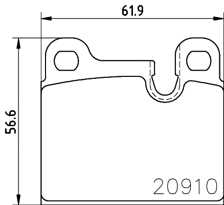 Brake Pad Set, disc brake (MDB2167)