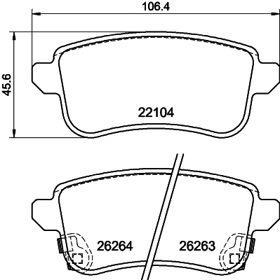 Brake Pad Set, disc brake (MDB3348)