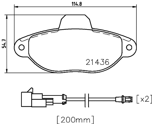 Brake Pad Set, disc brake (MDB3317)