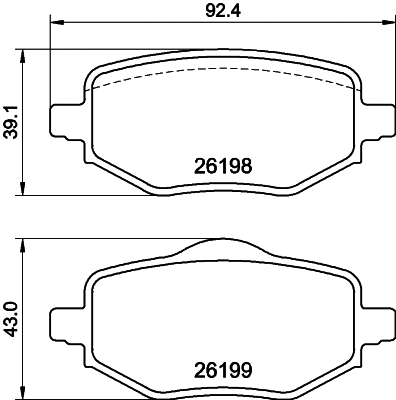 Brake Pad Set, disc brake (MDB4279)
