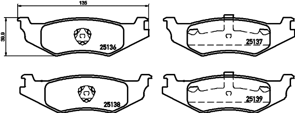 Brake Pad Set, disc brake (MDB1773)
