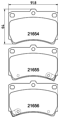 Brake Pad Set, disc brake (MDB1530)