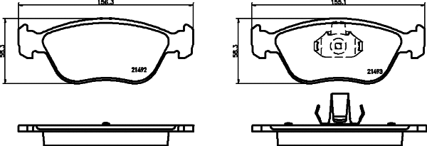 Brake Pad Set, disc brake (MDB1984)