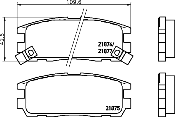 Brake Pad Set, disc brake (MDB1698)