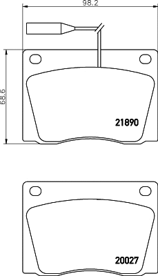 Brake Pad Set, disc brake (MDB1499)