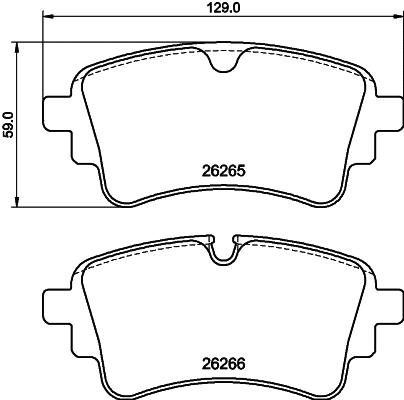 Brake Pad Set, disc brake (MDB4280)