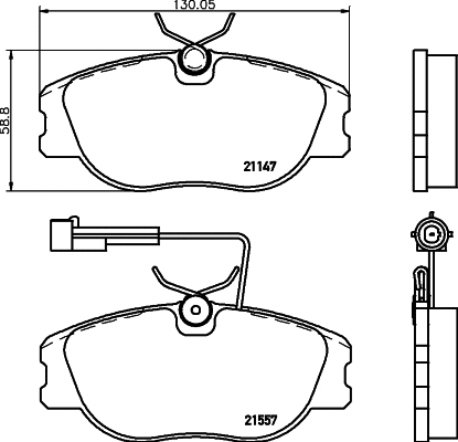 Brake Pad Set, disc brake (MDB1518)