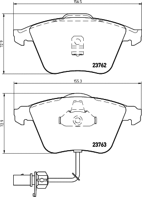 Brake Pad Set, disc brake (MDB2336)