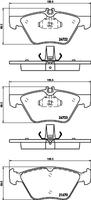 Brake Pad Set, disc brake (MDB3002)