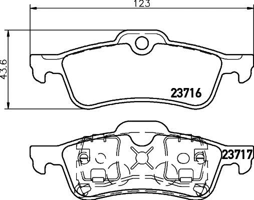 Brake Pad Set, disc brake (MDB2163)