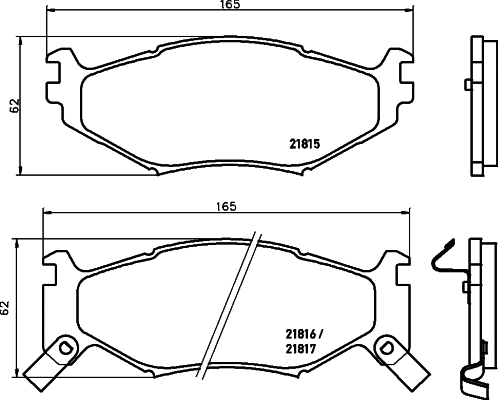 Brake Pad Set, disc brake (MDB1718)