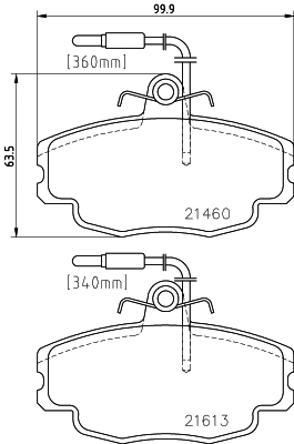 Brake Pad Set, disc brake (MDB1520)