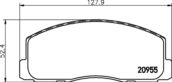 Brake Pad Set, disc brake (MDB1237)
