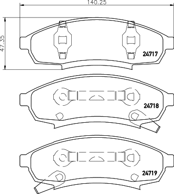 Brake Pad Set, disc brake (MDB1764)