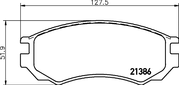 Brake Pad Set, disc brake (MDB1500)