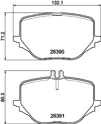 Brake Pad Set, disc brake (MDB3474)