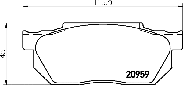 Brake Pad Set, disc brake (MDB1241)