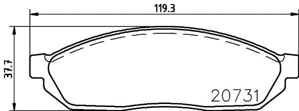 Brake Pad Set, disc brake (MDB1184)