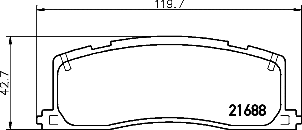 Brake Pad Set, disc brake (MDB1547)