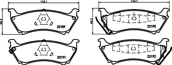 Brake Pad Set, disc brake (MDB1937)