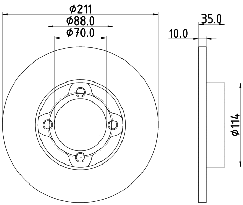Brake Disc (MDC1102)