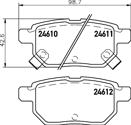 Brake Pad Set, disc brake (MDB2925)