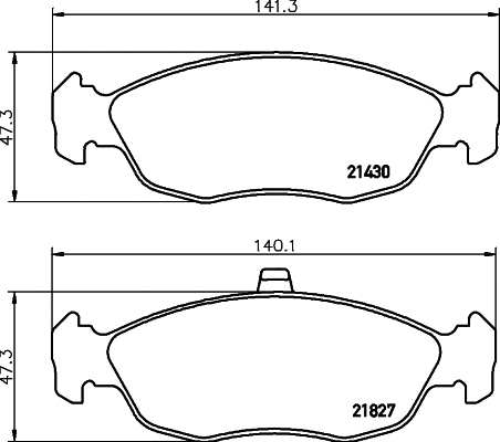 Brake Pad Set, disc brake (MDB1808)