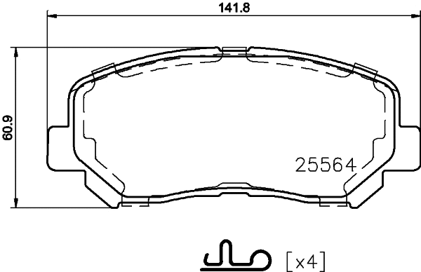 Brake Pad Set, disc brake (MDB3788)