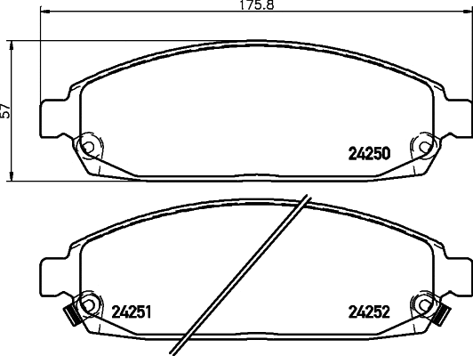Brake Pad Set, disc brake (MDB2705)