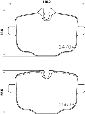 Brake Pad Set, disc brake (MDB3894)