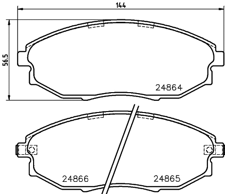 Brake Pad Set, disc brake (MDB2649)