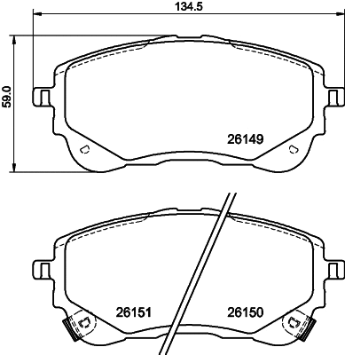 Brake Pad Set, disc brake (MDB4200)