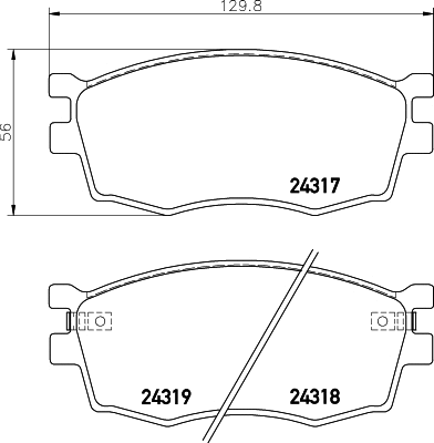 Brake Pad Set, disc brake (MDB2733)