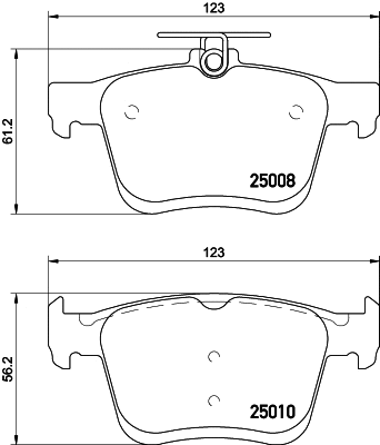Brake Pad Set, disc brake (MDB3100)