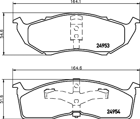Brake Pad Set, disc brake (MDB1783)