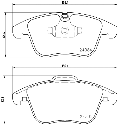 Brake Pad Set, disc brake (MDB2932)