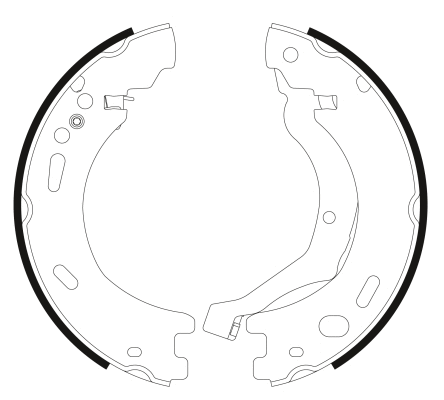 Brake Shoe Set, parking brake (MFR712)