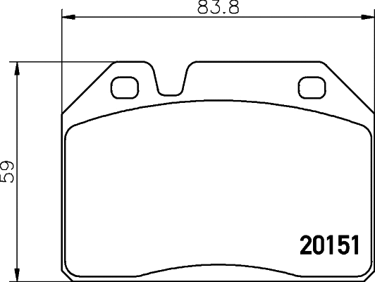 Brake Pad Set, disc brake (MDB1023)
