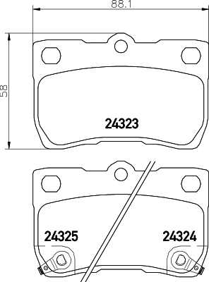 Brake Pad Set, disc brake (MDB2728)